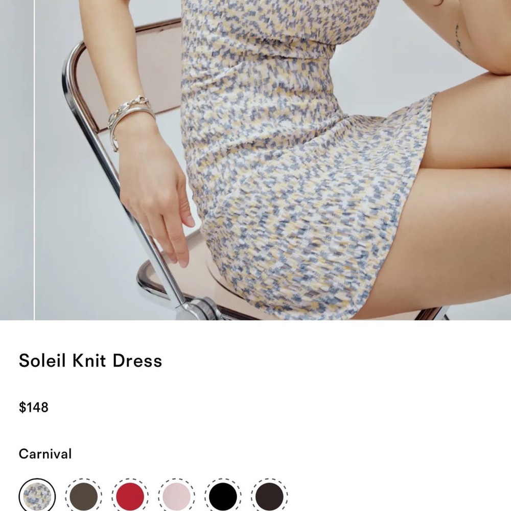 Reformation Soleil Knit Dress  - Carnival - Picture 4 of 5
